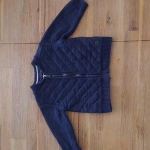 Zara Baby Navy Zippered Cardigan Sweater